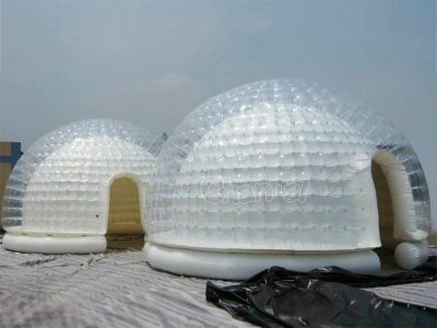 inflatable igloo tent with transparent bubble