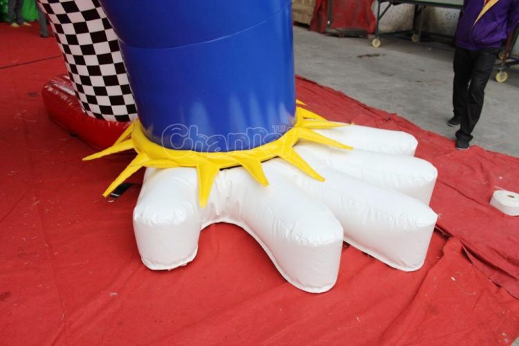 inflatable clown's hand