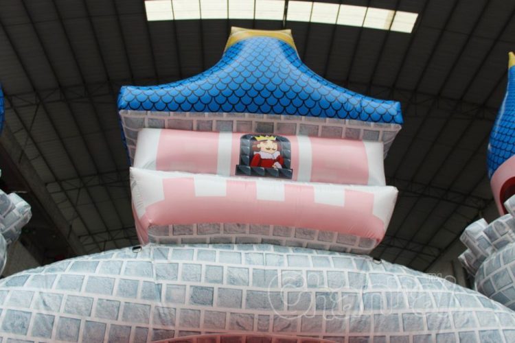 inflatable turret on castle inflatable arch