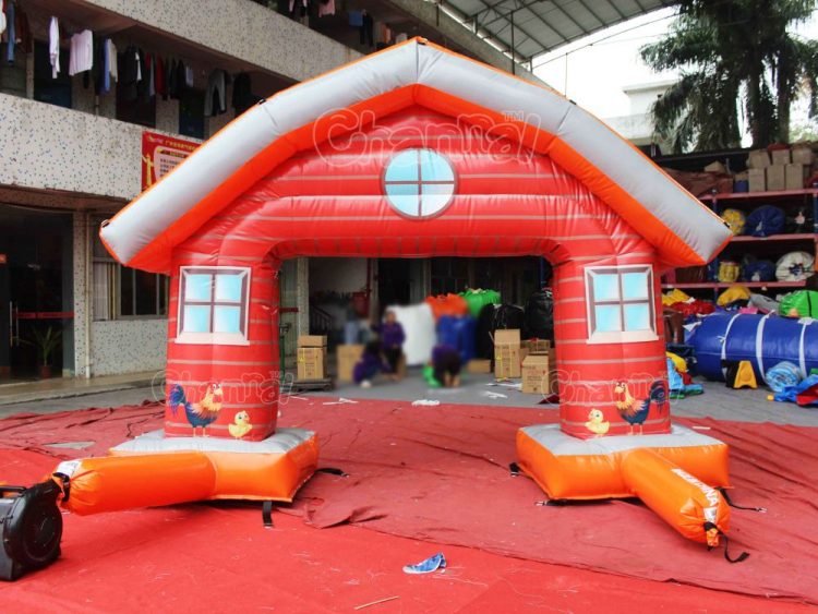 red barn inflatable arch