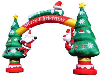 Christmas tree inflatable arch