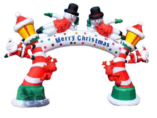 snowman inflatable arch