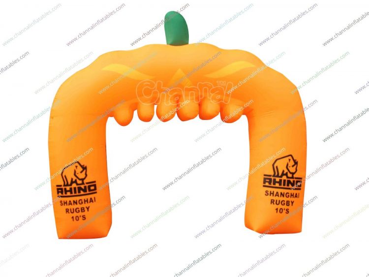 inflatable pumpkin archway
