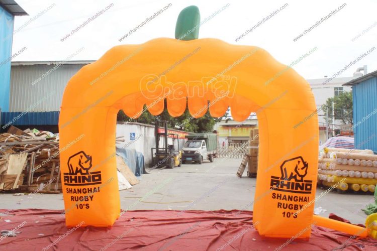 pumpkin inflatable arch entrance