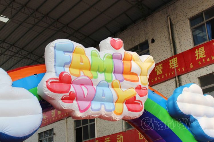 inflatable family day sign