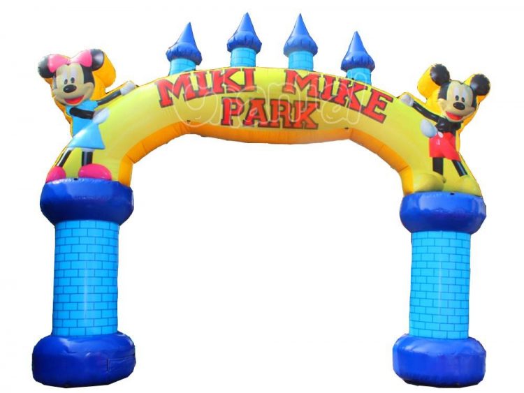 mickey mouse themed inflatable entrance arch