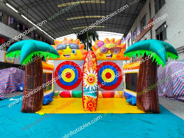 double lane beach theme dart throw game