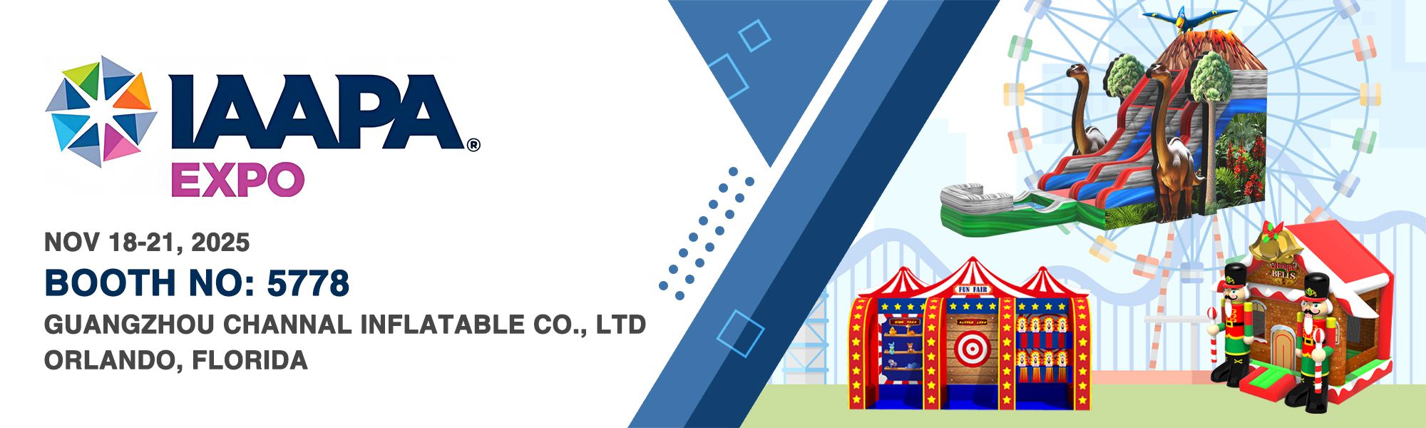 banner - Channal Inflatables on IAAPA