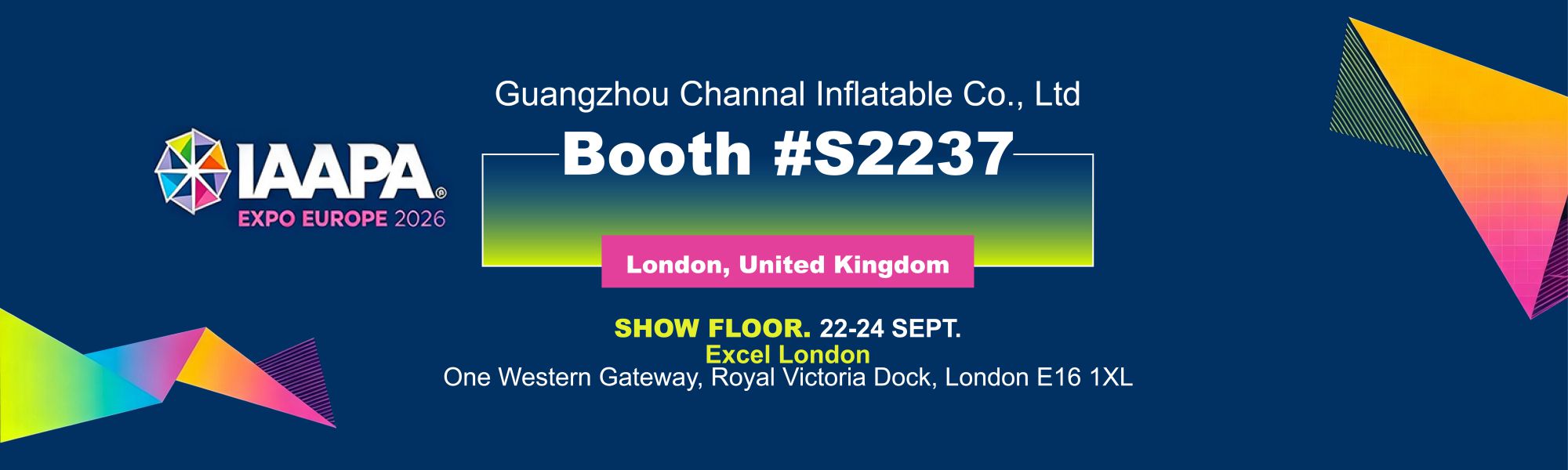 channal's banner for IAAPA europe 2026