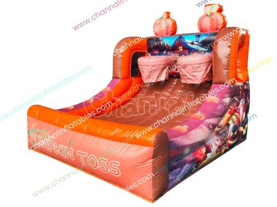 inflatable pumpkin toss basket game