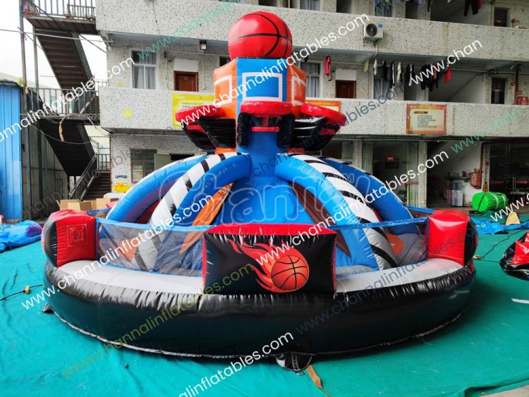 circular inflatable basketball goal