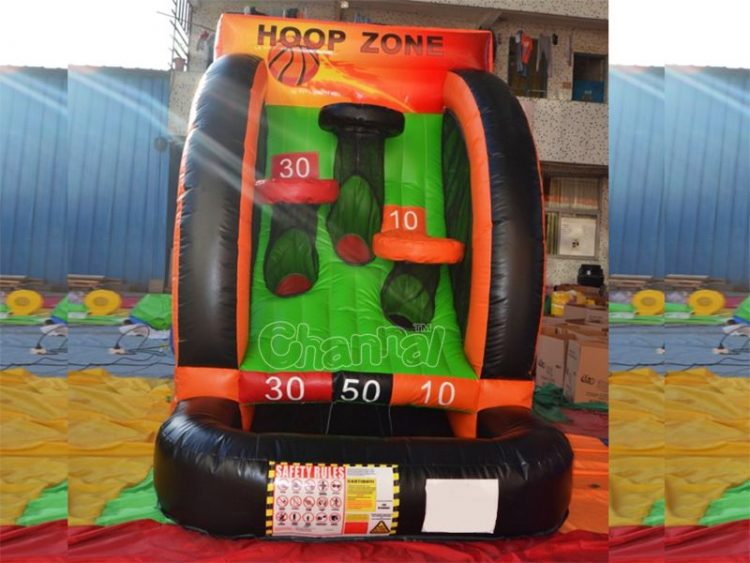 inflatable basketball hoop zone game