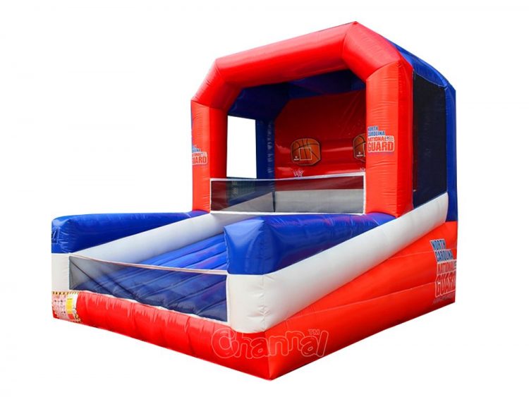 military double shot inflatable basketball game
