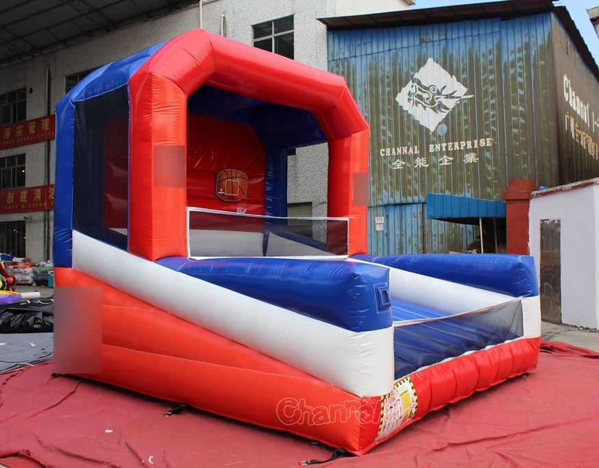 Military Double Shot Inflatable Basketball Game Channal Inflatables