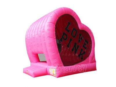 pink heart bounce house for sale