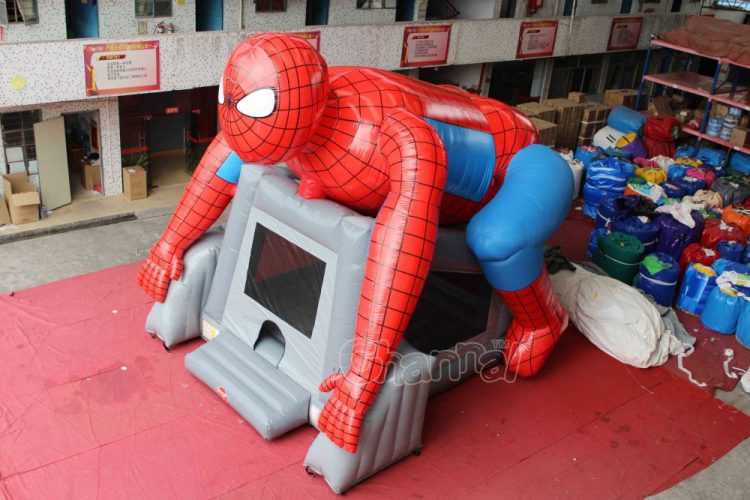 huge inflatable spiderman jumping castle