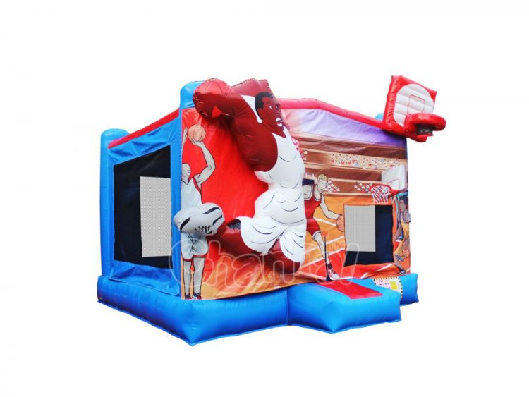 inflatable basketball themed bounce house for kids