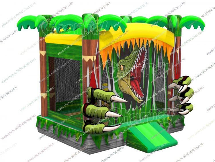 angry dinosaur bounce house