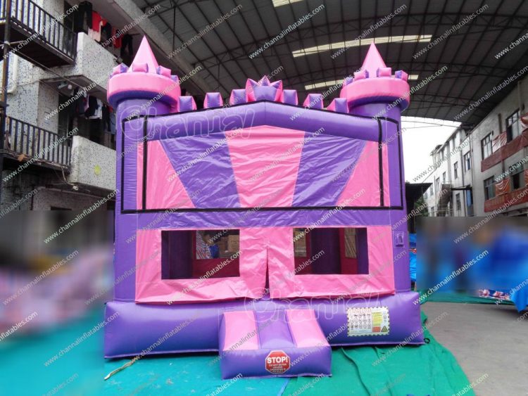 pink purple modular inflatable castle