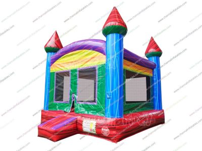 colorful inflatable bounce house