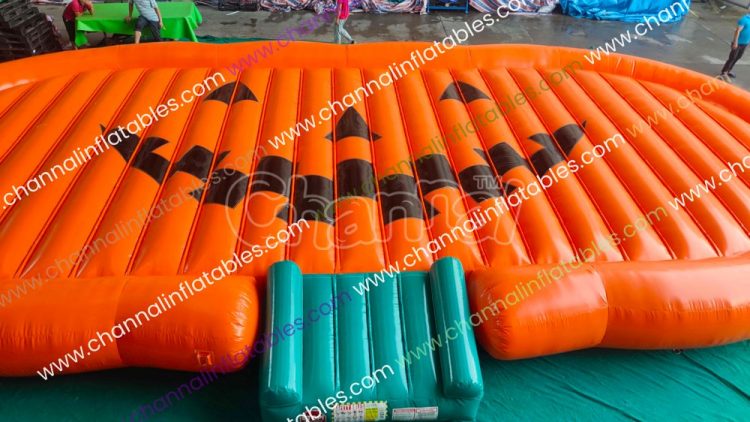 pumpkin inflatable jump pad