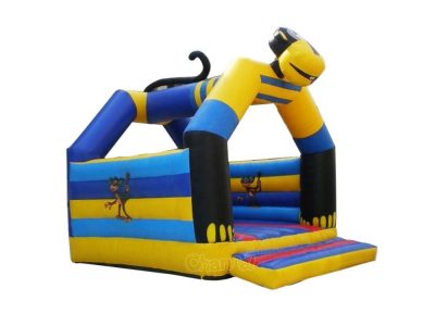 blue yellow monkey inflatable bouncer