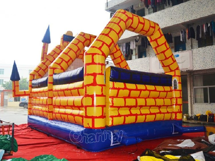 back side of Camelot bouncy castle