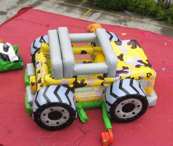 inflatable army camouflage jeep car