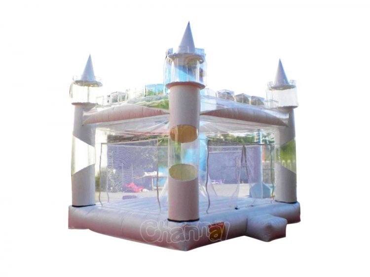 white bouncy castle for wedding for sale