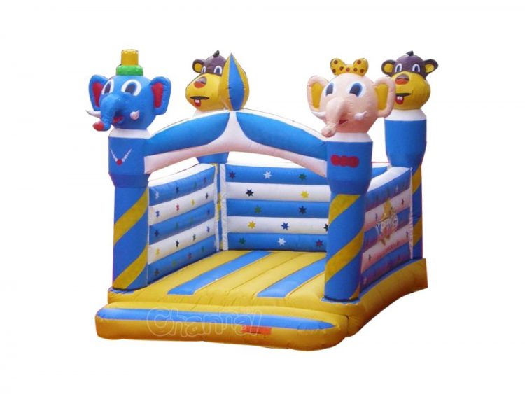 inflatable elephant and monkey castle bouncer