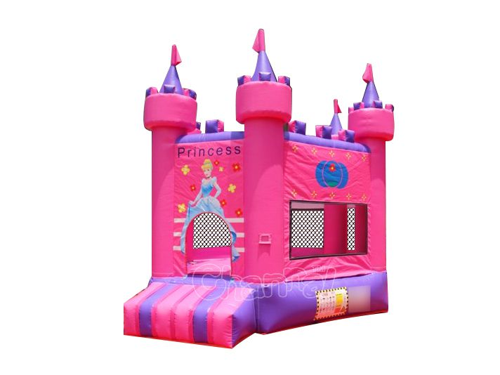 pink princess inflatable castle bouncer