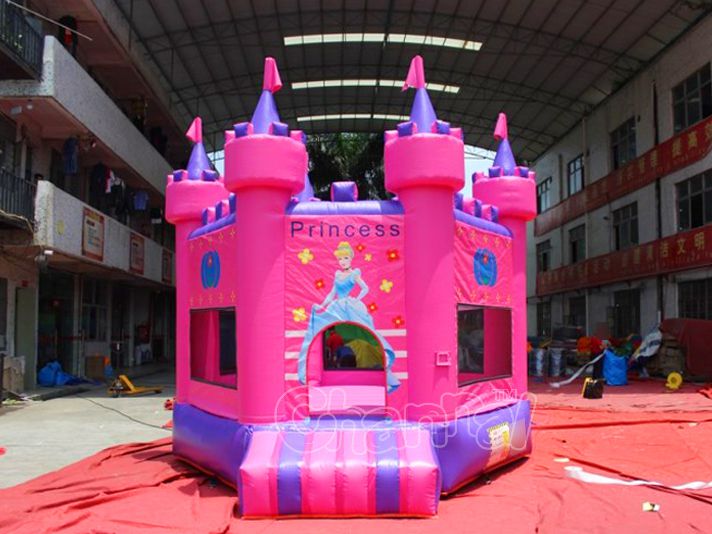 pink Cinderella bounce house