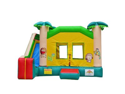animals tree inflatable bouncer with slide