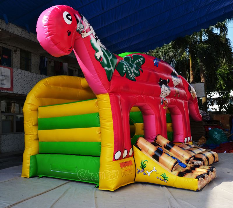 Inflatable Dinosaur And Caveman Bouncer Channal Inflatables