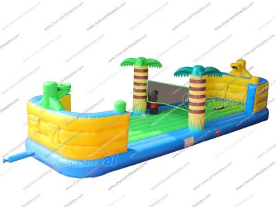 3 in 1 bungee run inflatable playground