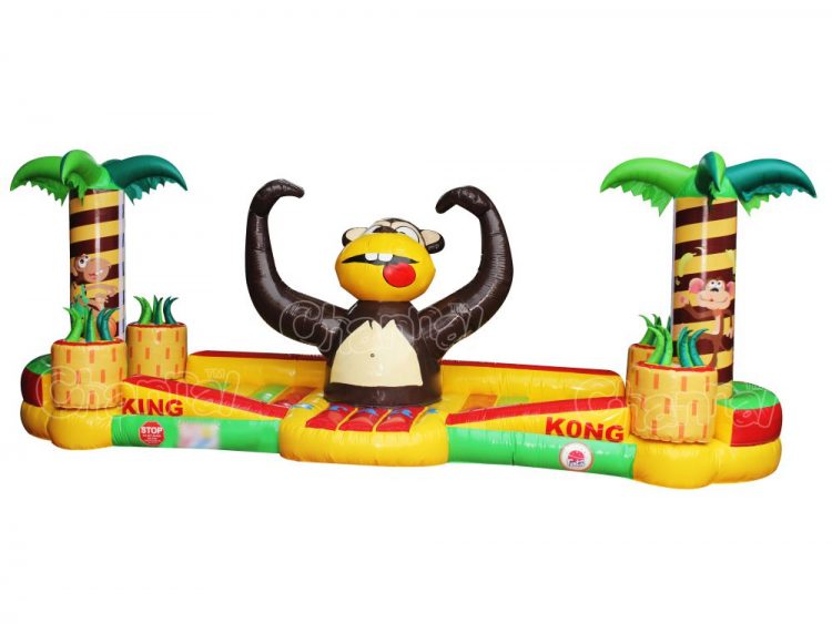 hungry monkey bungee inflatable game