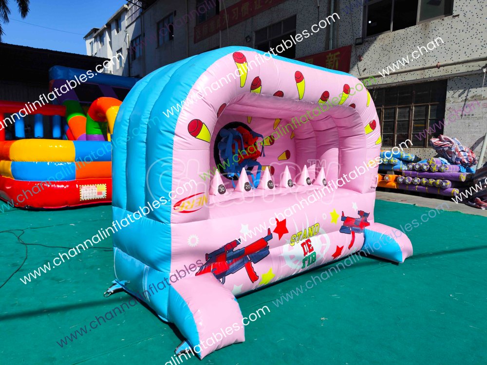 Pink Inflatable Shooting Gallery - Channal Inflatables