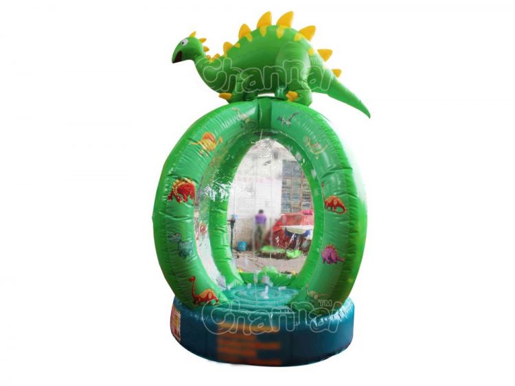 dinosaur themed inflatable cash grab