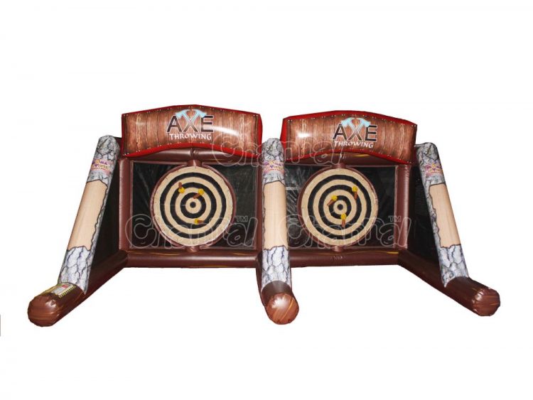 double axe throwing inflatable game