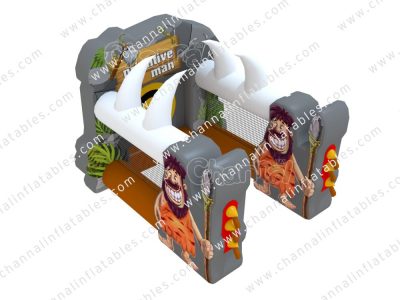 caveman theme inflatable axe game