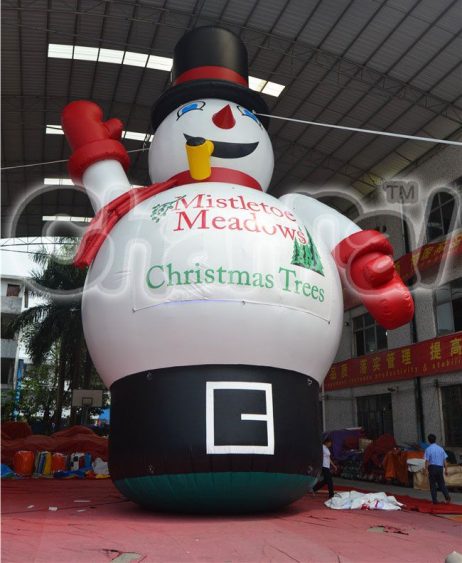 inflatable giant snowman decoration