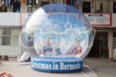 inflatable christmas snow globe