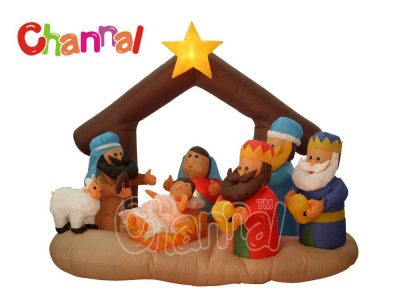 holy inflatable nativity scene with led lights