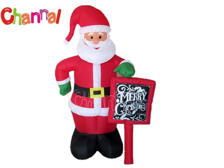 inflatable santa with chalk board