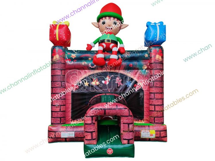 Christmas elf bounce house