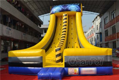 yellow inflatable climbing game