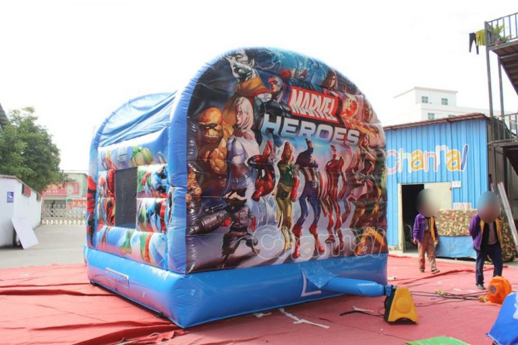 inflatable Revengers superheroes combo with slide