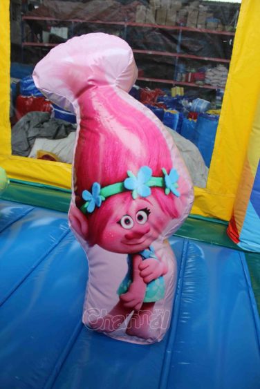 inflatable princess Poppy of trolls bouncy combo