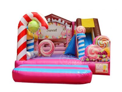 sweet candy bouncy house with slide