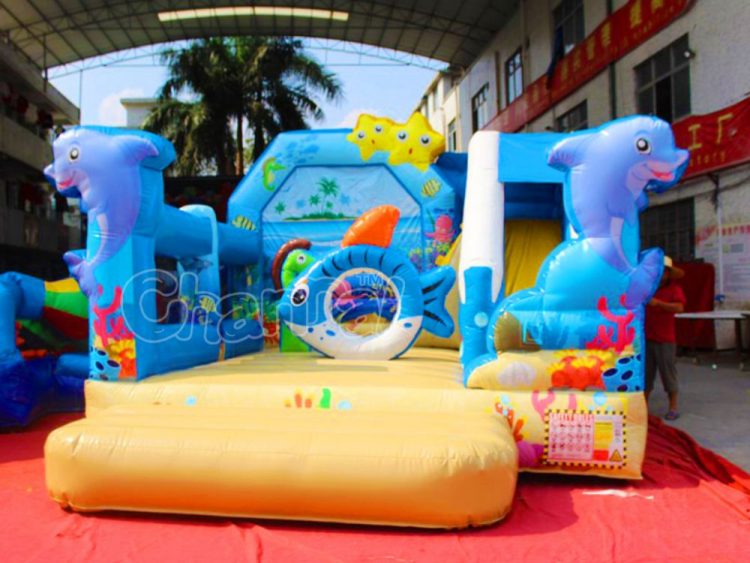 ocean island bounce house with slide